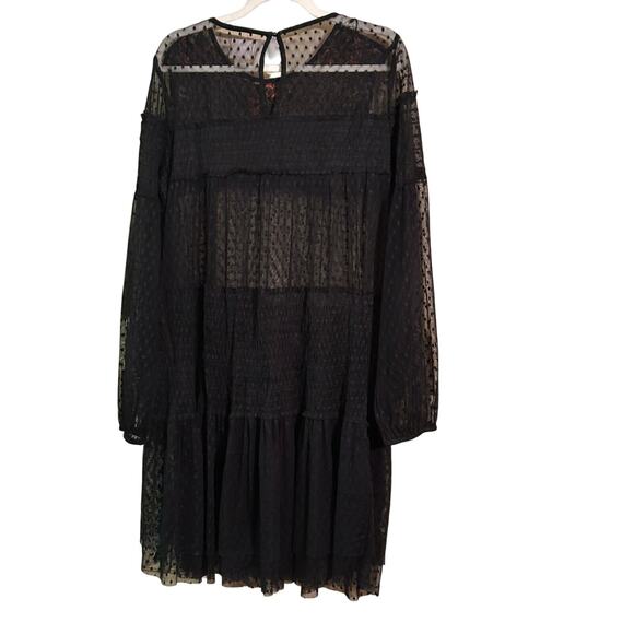 Anthropologie Maeve Samara Mesh Floral Embroidery Dress Size L - Picture 4 of 6